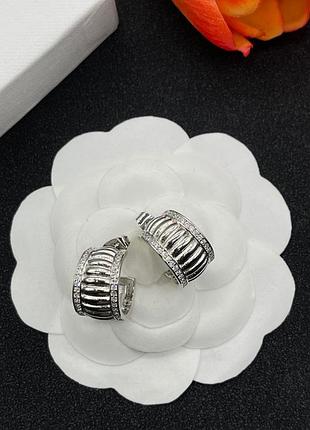 Серьги “celine volume argent” люкс качество