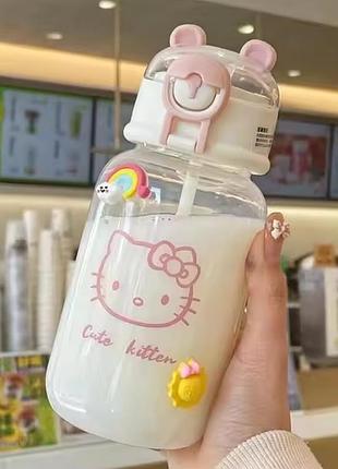 Детская бутылка для воды sanrio hello kitty, 600мл, velice