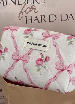 Косметичка cute bow flower (pink-c) 15 * 7.5 * 9.5 см