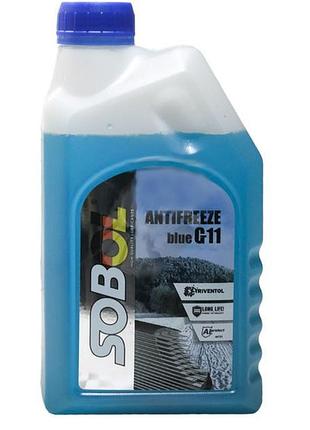 Антифриз sobol g11, (-30с), 1л, (синий)