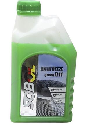 Антифриз sobol g11, (-30с), 1л, (зеленый)