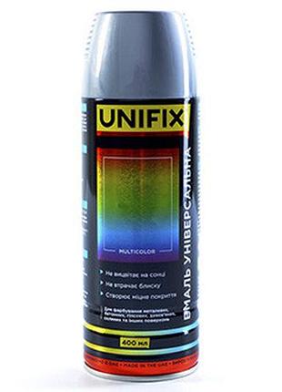 Эмаль универсальная акриловая серебро глянец 400мл unifix