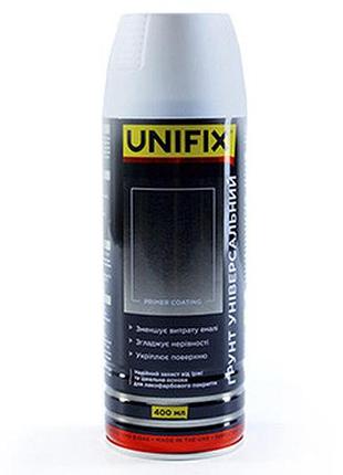 Емаль ґрунтовка універсальна акрилова сірий мат 400мл unifix