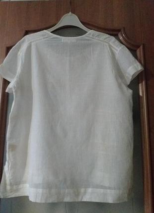Lee mathews (1)  s - m    дизайнерская льняная блуза2 фото