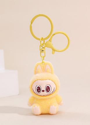 Брелок на ключи плюшевый с карабином labubu labubu art the monsters big yellow