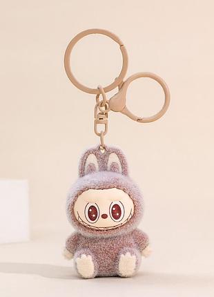 Брелок на ключи плюшевый с карабином labubu labubu art the monsters big beige