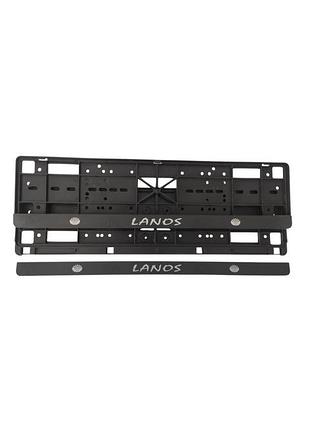 Рамка под номер с защелкой книжка надпись lanos (к-т 2 шт)