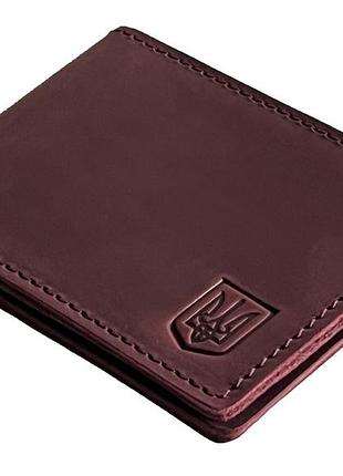 Кожаная обложка для удостоверения участника боевых действий (убд) ubd1(4) марсаловая