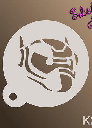 Трафарет для аквагриму багаторазовий робот, stencils by sweety