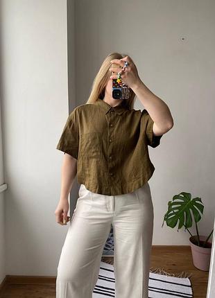 Сорока хакі h&m linen bland
