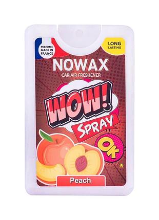 Ароматизатор воздуха спрей wow spray 18 ml. аромат в ассортименте nowax персик
