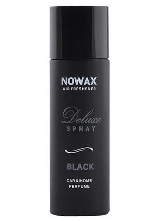 Ароматизатор воздуха спрей deluxe spray 50ml стенд car & home parfume (mix 16 шт - 7 ароматов) nowax black