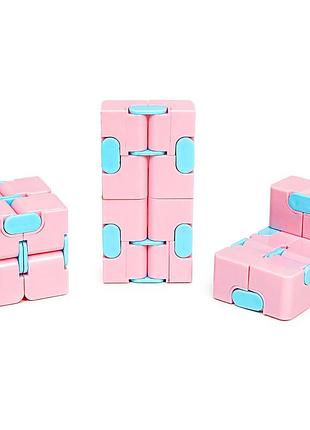 Антистресс кубик-трансформер infinity cube igr133(pink) пастельные цвета