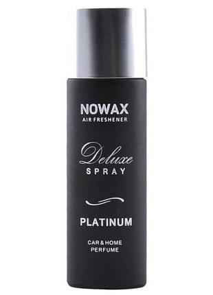 Ароматизатор воздуха спрей deluxe spray 50ml стенд car & home parfume (mix 16 шт - 7 ароматов) nowax platinum