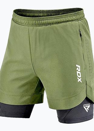 Компрессионные шорты для rdx mma t16 2-в-1 gren/black-s