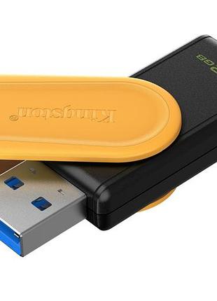 Usb3.2 флеш-накопичувач 512gb kingston datatraveler exodia s (black/yellow)