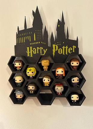 ✨ премиум стенд для фигурок harry potter полочка для kinder гарри поттер hogwarts органайзер✨