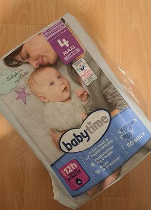 Підгузки babytime premium розмір 4 / 7-18 кг / 50 шт