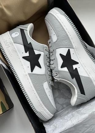 Кросівки кеди a bathing ape bape sta low grey black