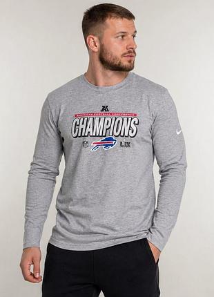 Чоловічий лонгслів buffalo bills nike champions сірий