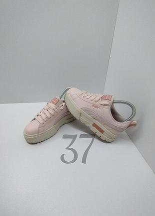 Детские кожаные кеды puma mayze dusty summer