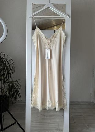 Платье туника с кружевом zara, платье с кружей сатиновое зара