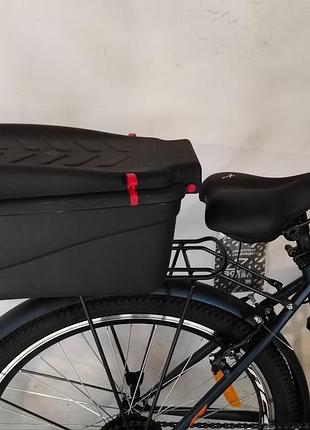 Велосипедний кейс (кофр) bike box xl — чорний з червоним