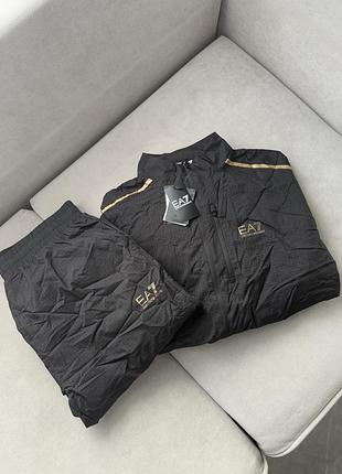 Чоловічий спортивний костюм armani, чорного кольору, розмір м