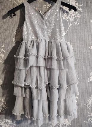 Платье нарядное h&amp;m 128 3