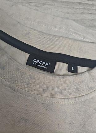 Футболка cropp бежевая с принтом l 3