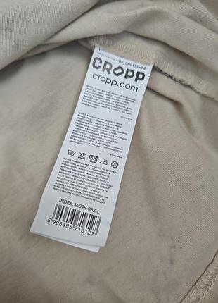 Футболка cropp бежевая с принтом l 4