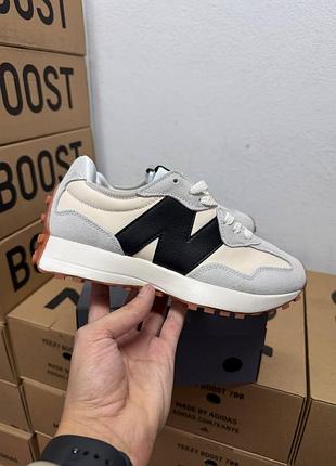 Кроссовки new balance 327 beige black