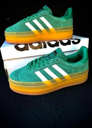 Adidas gazelle platform green