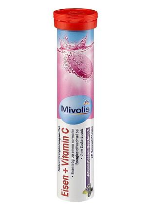 Mivolis eisen + vitamin c, шипучі таблетки-вітаміни 20 шт, від dm