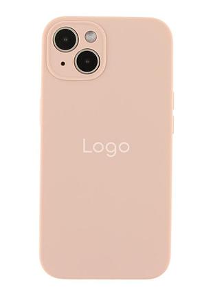 Чохол silicone case full із захистом камери для iphone 13 pink sand