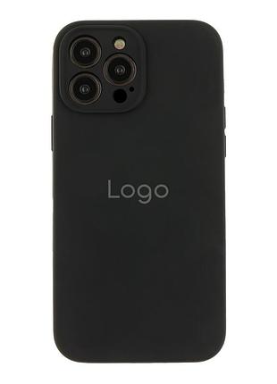 Чохол silicone case full із захистом камери для iphone 13 pro max black
