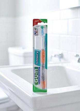 Зубна щітка мʼяка gum soft regular toothbrush technique plus (№490)