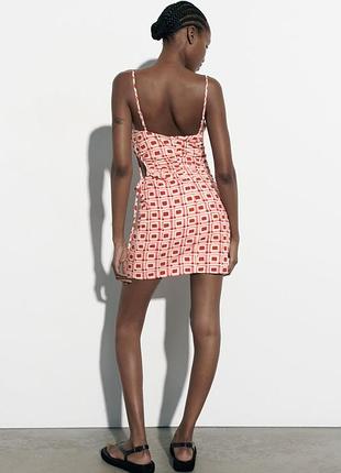 Мини платье zara лён 3
