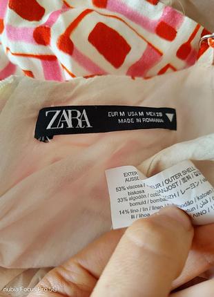 Мини платье zara лён 10