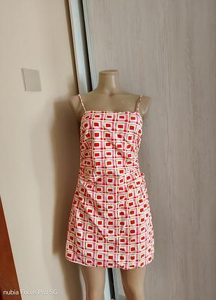 Мини платье zara лён 7