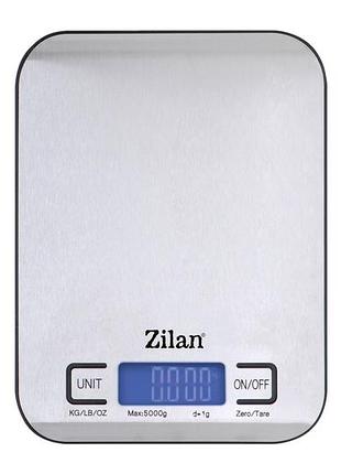 Кухонные весы до 5 кг zilan zln2984 с платформой из нержавеющей стали