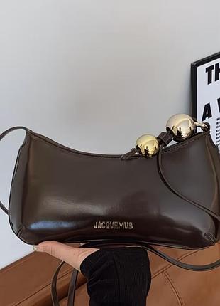 Жіноча сумка jacquemus le bisou perle коричневий.