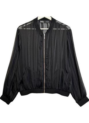 Бомбер zara s прозорий