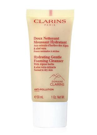 Увлажняющий пенящийся крем с альпийскими травами clarins hydrating gentle foaming cleanser with alpine herbs