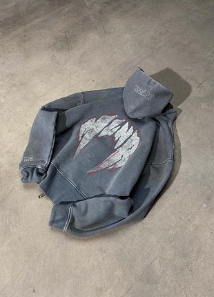 Zip-hoodie mlnr smoky blue худі sixzeros
