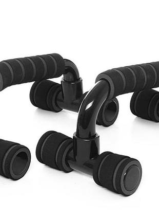 Упор easyfit pushmax прямой черный для отжиманий и домашних тренировок (ef-1369)