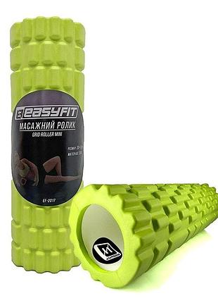 Ролик для массажа easyfit eva салатовый 30×10 см для массажа спины йоги и реабилитации (ef-2017-gn)