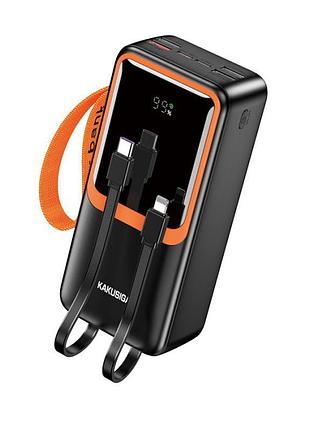 Power bank kakusiga ksc-1090 50000mah (4usb/2usb-c/22.5w)- чорний (900177)