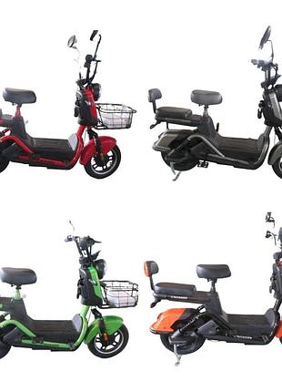 Электроскутер crosser cr-2 800w 60v 24ah, электровелосипед до 55 км/ч, графеновый аккумулятор, 2 места серебристый