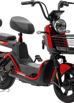 Электроскутер crosser cr-2 800w 60v 24ah, электровелосипед до 55 км/ч, графеновый аккумулятор, 2 места красный